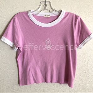 Brandy Melville Pink/White Dragon Hailie Top